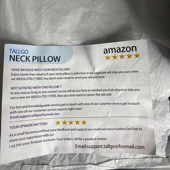2/$20 🛍️ Tallgo Black Travel Neck Pillow - Picture 4 of 5
